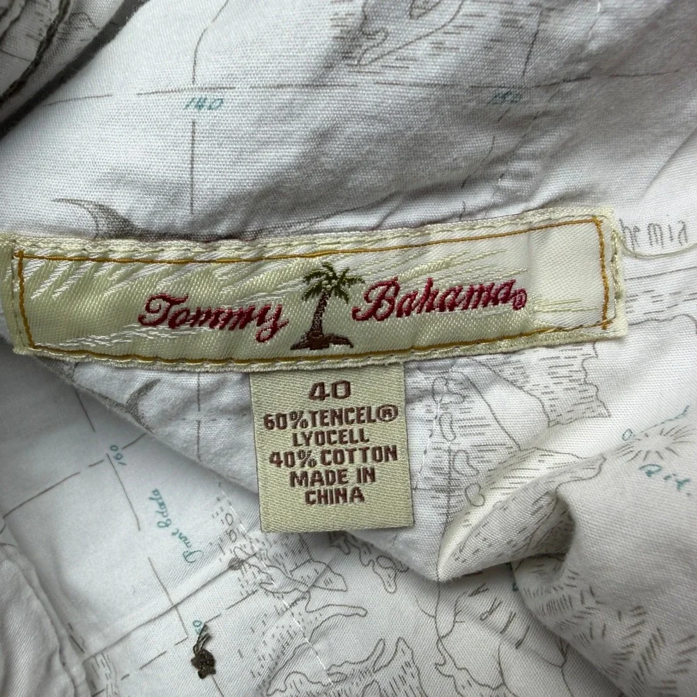 Tommy Bahama Mens Silk Blend Flat Front Casual Shorts Taupe Brown Size 40